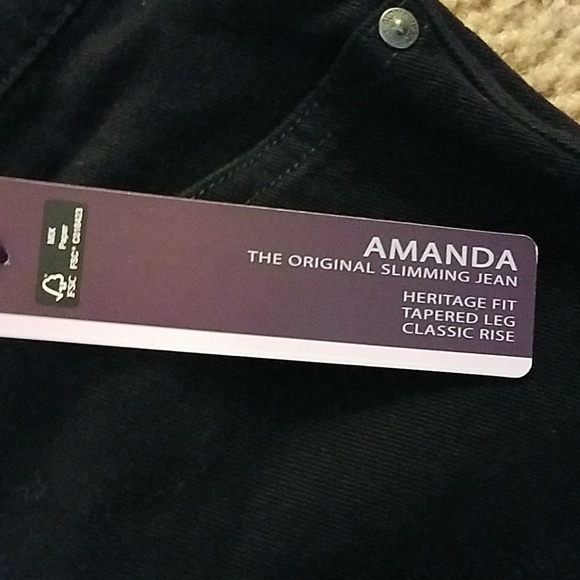 GLORIA VANDERBILT SLIMMING BLK JEANS. 12 - Picture 3 of 8